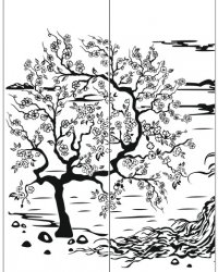 Пескоструйный рисунок Дерево 177